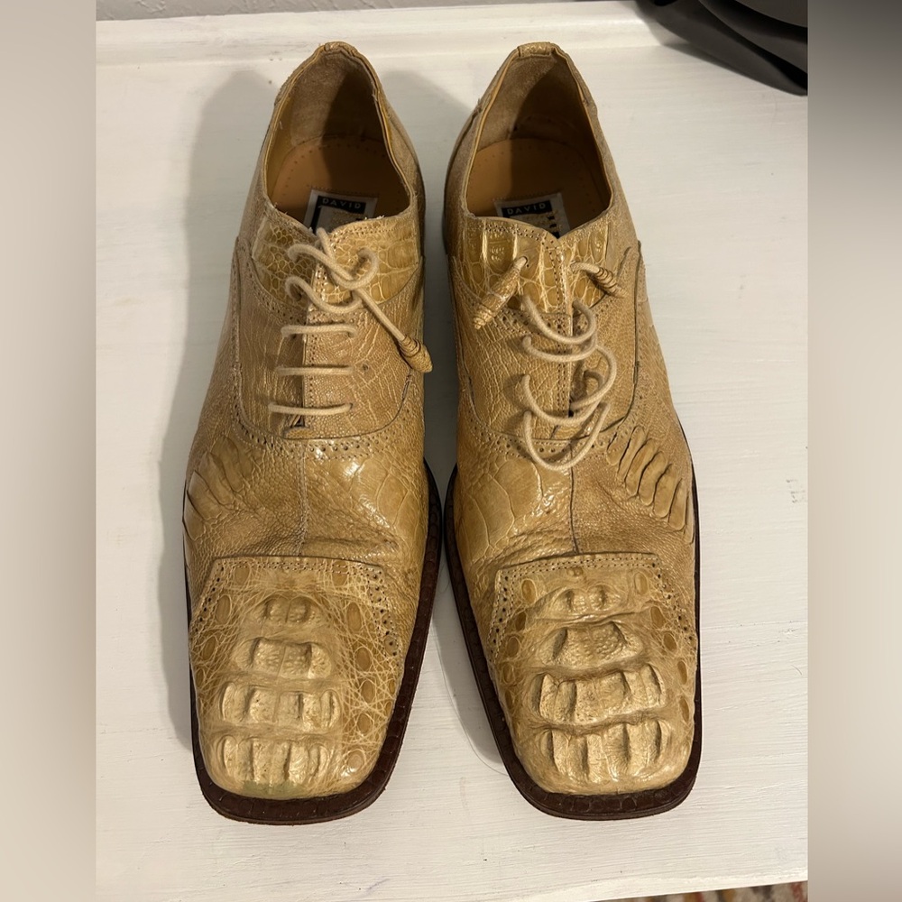 David Eden Men’s dress shoes- genuine crocodile/ostrich